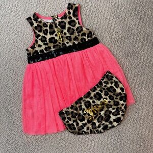 Juicy Couture Pink and Leopard Print Dress Set